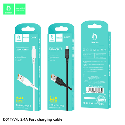 Cáp Sạc Nhanh DENMEN D01V (2.4A) - Micro USB